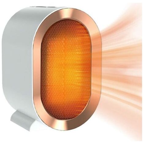 Aérotherme de salle de bain, mini radiateur portable en céramique, radiateur électrique silencieux, mobile, 1200W blanc (1/5)