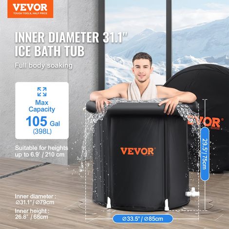 Portable et pliable, baignoire gonflable 330 L pour bain froid, immersion du corps et thérapie par eau froide (1/5)