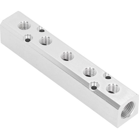 Collecteur pneumatique de distribution d'air, bloc de connexion, répartiteur, entrée G1/2, sortie G1/4, 30 x 30 mm, SY30-02-5F (1/5)