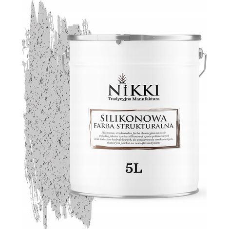 Silikon-Strukturfassadenfarbe 5L Hellgrau F262 UV (1/5)