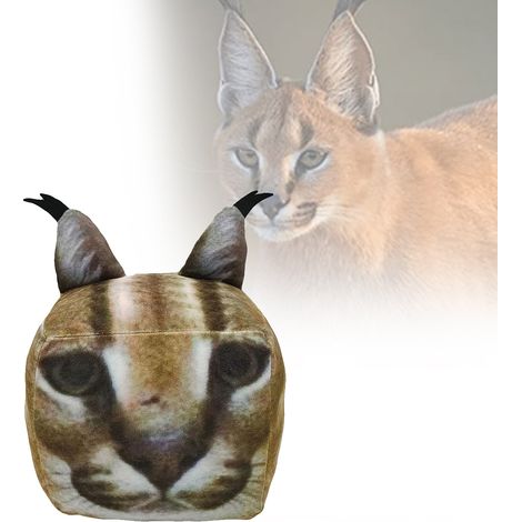 1 Grande peluche réaliste en forme de chat en blocs, jouet simulateur d'animal de compagnie en peluche. (1/5)