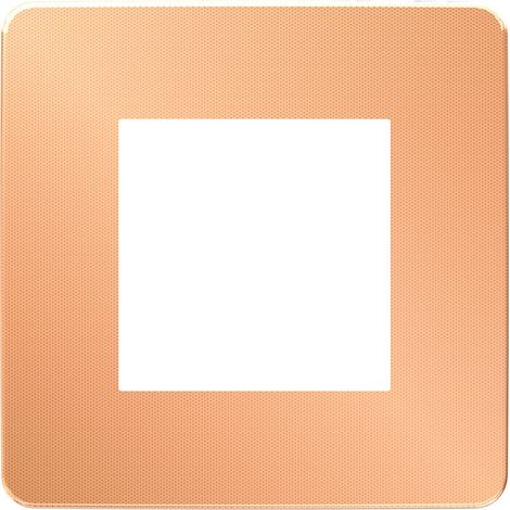 Plaque Unica Studio Métal - 1 poste - Cuivre liseré blanc