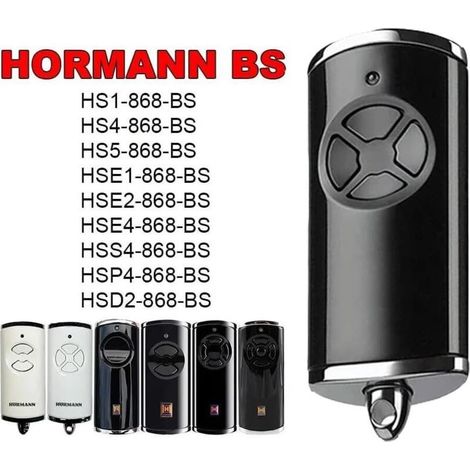 (Pack de 2)868MHz Télécommande pour Hörmann HSE4 BS,4 Canaux Télécommande de Rechange Bip Portail Porte De Garage Compatible avec Hörmann HSM4 HSE2 HS1 HS4 HSZ1 (1/5)
