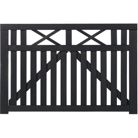 Plus Zauntor Vinesse 150 x 98 cm schwarz Holzzäune
