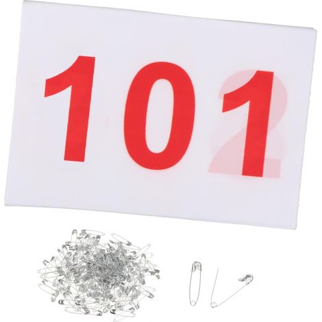 100 nummerierte Startnummern (von 001 bis 100a)