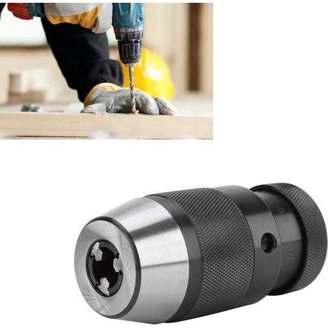 Mandrin auto-serrant B16 sans clé 1/2" pour perceuse électrique et tour, 0-13mm.