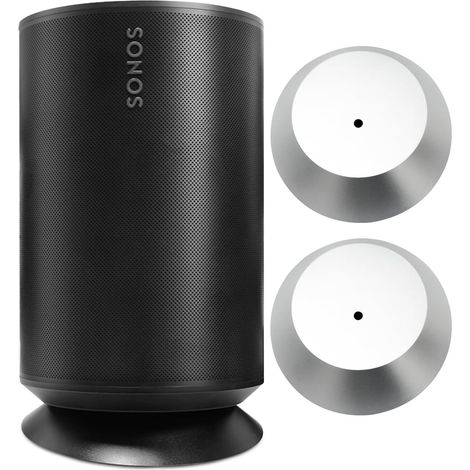 For Sonos Era 100 Holder Sonos Era 100 Desktop Mount Stand Accessories With Integrated Cable Management, Smart Home Speaker Accessory Rack (Sonos Era 100, Silver, Yt) 2 Pieces (1/5)