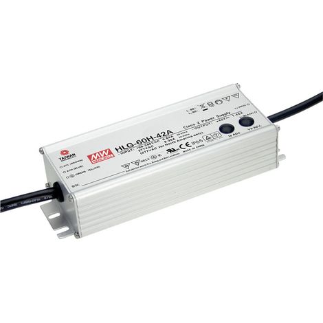 MW Mean Well HLG-60H-30A LED-Treiber, LED-Trafo  Konstantspannung, Konstantstrom 60 W 2 A 30 V/DC PF