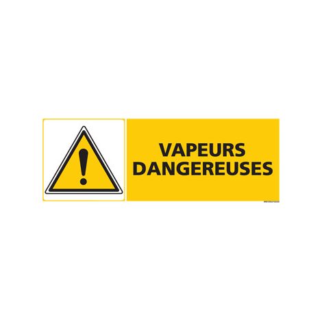 Panneau VAPEURS DANGEREUSES (C0479) - Adhésif - 210 x 75 mm