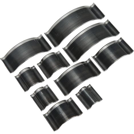 Ensemble de 10 outils tranchants, épais, peu profonds et ronds en acier à haute teneur en carbone pour le poinçonnage du cuir et le perçage et la découpe du tissu