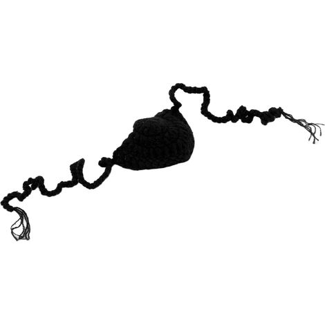Cache-nez en laine pour musiciens - Écharpe d'hiver noire pour le repos et la détente (1/5)