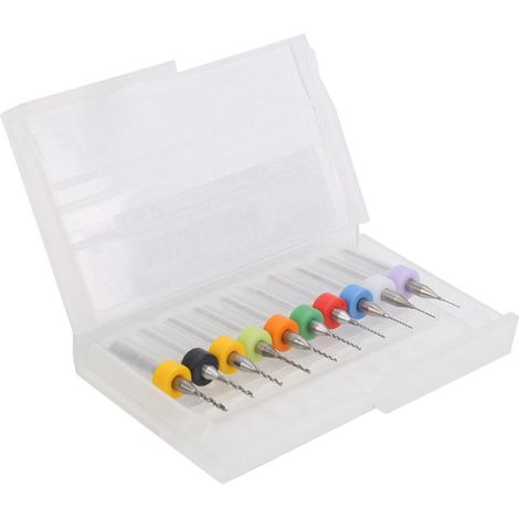 Jeu de forets micro carbure monobloc, tige droite fixe, perceuse à circuit imprimé, diamètre 0,3-1,2 mm, lot professionnel. (1/5)