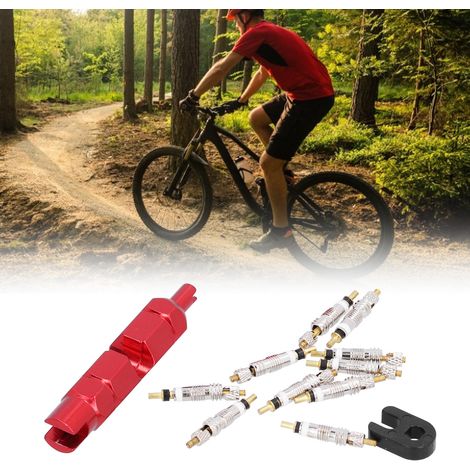 Kit de 10 pièces extracteur de valve vélo en laiton pour réparation de bicyclette de montagne (1/5)