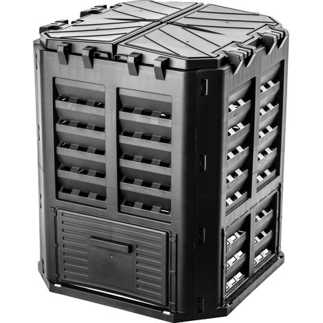 Composteur, Capacité de 360 Litres, Design Résistant au Gel, Construction Modulaire, Forme Pyramidale, Ventilation Efficace (1/5)