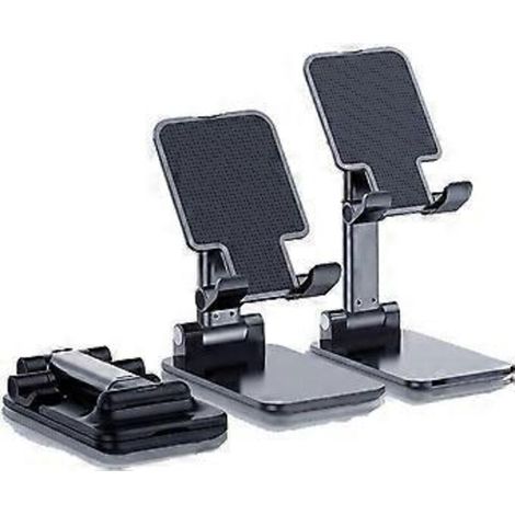 Support pliable pour téléphone portable, support en alliage d'aluminium, noir