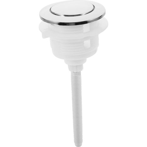 Bouton du Réservoir de Toilettes Simple Structure en Abs Argenté (1/5)