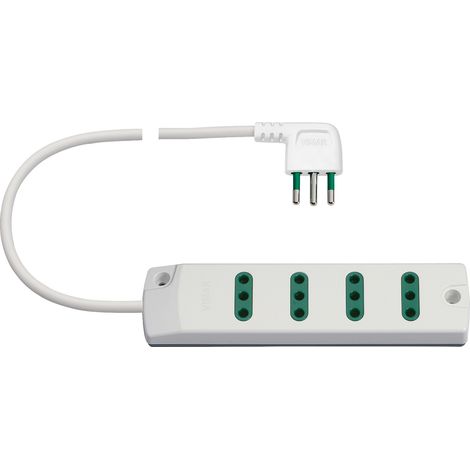 VIMAR - 00401.CC.B Presa mult. 4P11 + S11 90° bianco