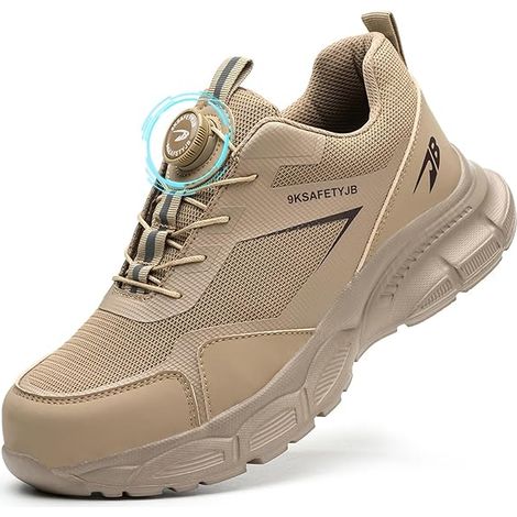 Chaussures de Sécurité Hommes Femmes Légère Chaussures de Travail Basket Securite Embout en Acier Confortable Antidérapante Respirantes ,47EU (1/5)