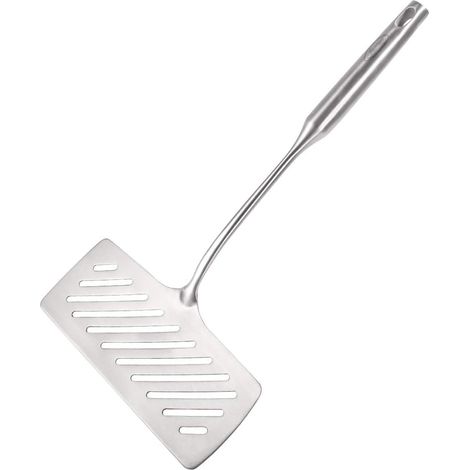 1 Spatule à poisson, acier inoxydable 304, manche ergonomique creux, tête large 20,7 cm, cuisine barbecue restaurant (1/5)