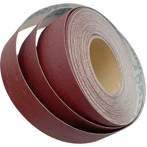Rouleau de papier de verre 360 Grit 8m x 2,5 cm Toile d'émeri à l'oxyde d'aluminium Sable abrasif pour les meubles, le bois, la finition, le ponçage des métaux, le polissage des voitures (1/5)
