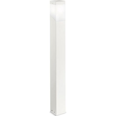 Borne D'Extérieur Ges601 En Aluminium Finition Blanc Avec Diffuseur Opale Raccord E27 Ip44 - Gealuce (1/2)