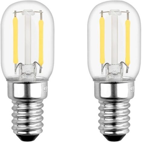 Ampoule LED E14 1W pour Refrigerateur, T22, Équivalent 15W E14 Incandescent, Blanc Chaud 2700K, 230V, Petit LED E14 pour Frigo/Lampe de Sel/Veilleuse Enfants, lot de 2 [Classe énergétique F] (1/4)