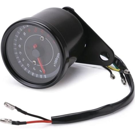 1 pièce Jauge carburant, Compteur vitesse 13 000 tr/min, indicateur électronique numérique à rétroéclairage LED - Noir, pour moto (1/3)