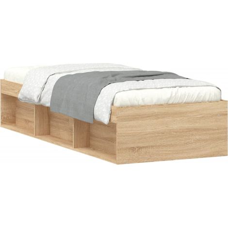 Cadre de lit chêne sonoma 75x190 petit simple (1/5)