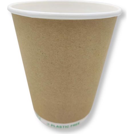 Pappkaffeebecher, plastikfrei, 300 ml, 25 Stück, umweltfreundlich