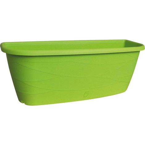 Geli Blumenkasten MAYA Mintgrün 50 cm mit Bewässerung & Haltern - Kunststoff (1/2)