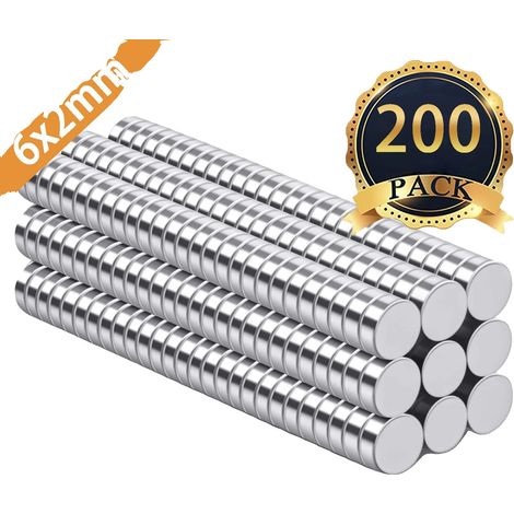 Magnete, Starke Scheiben, Vielseitig für Basteln und Bildung, 200Stück, 6x2mm-b (1/2)