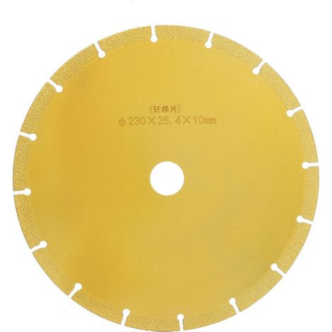 230 mm segmentierte, gelötete Diamanttrennscheibe für Marmor, 25,4 mm Bohrung, 10 mm Dicke (1/5)