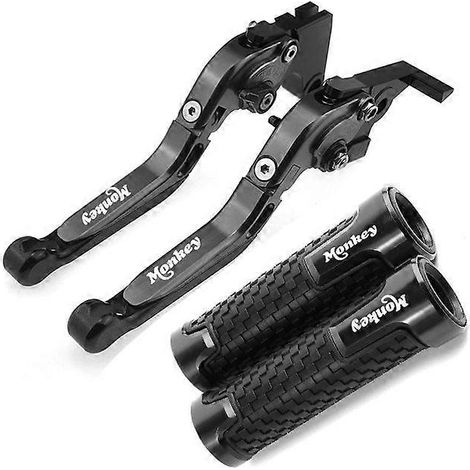 Kit de leviers de frein et d'embrayage pour Honda Z125 Monkey Bike (noir)