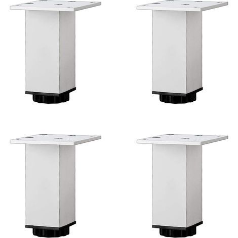 Pieds de meuble de cuisine et de salle de bain modernes en alliage d'aluminium, pieds de meuble carrés réglables,4 pièces (10 cm/3,9 po) (1/5)