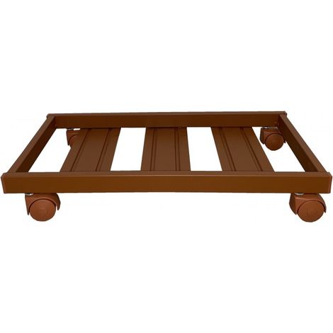 Carrito Porta Plantas Tradicional Rectangular Cm 100X40 Cotto Tecnokit