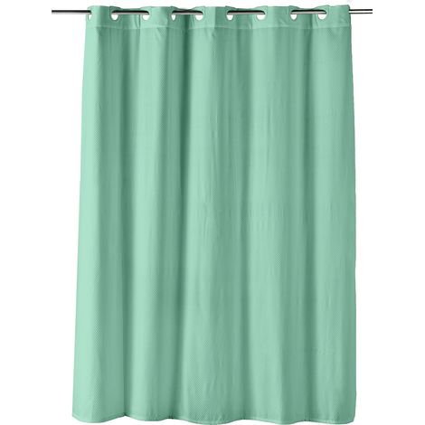 Rideau de douche clipsable 180 x 200 cm Dotty tilleul (1/4)