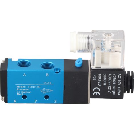 4V210‑08 2 Position 5 Way Solenoid Valve PT1/4in Filtrated Air DC3W AC 4.5VA (AC110V) (1/5)