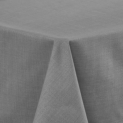 Nappe de Table imperméable Déperlante en Tissu pour Table Gris Lin (1/4)