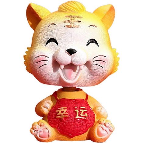 Figurines miniatures de tigres, ornement en résine représentant le Nouvel An chinois.-luckly (1/5)