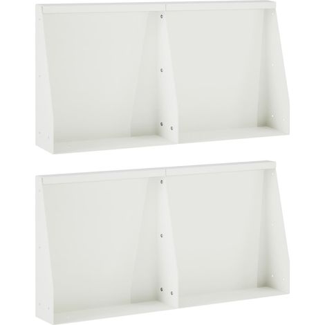 vidaXL Muro de Contención 4 uds. 40 x 12 x 40 cm Acero Blanco (1/5)