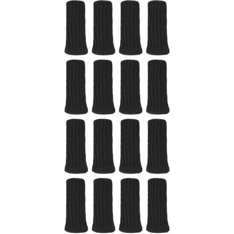 Felt chair leg pads, thick, wear-resistant, non-slip and quiet. -black (16 piece) (1/5)
