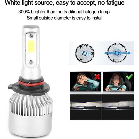S2-COB 9005 LED-Scheinwerfer/Nebelscheinwerfer für Autos, 36 W, 6000 K, 2er-Pack (1/4)