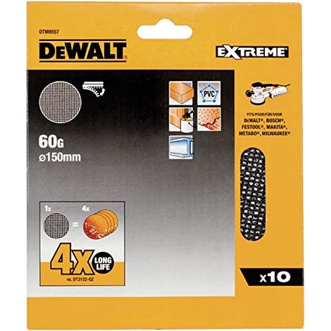 DeWalt Schleifgitter 150 mm K60, 10 Stk. (1/3)