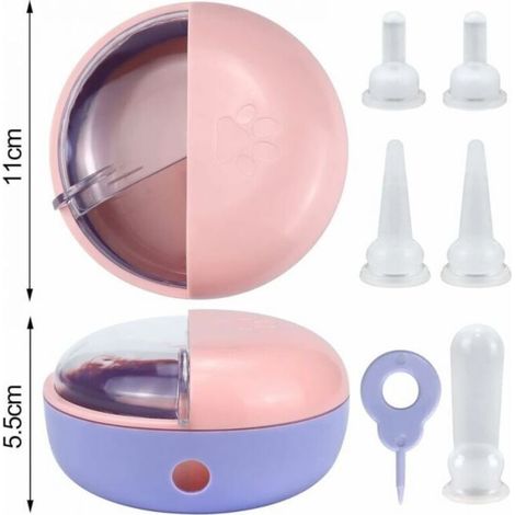 180ML Silicone Chaton Chiot Mamelons Mangeoire Multi-bouche Pet Bols à Lait Automatiques Avec 4 Sucettes Biberons De Lait Animaux Lent Auto-Alimentation Laits Dispositif pour Nouveau-Né Petits Animaux