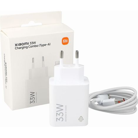 Chargeur mural USB-A 33 W avec câble USB-C - Blanc (1/5)
