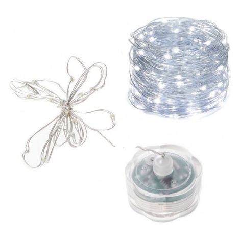 Weihnachtslichter 10 LED kaltweiß mit Batterie