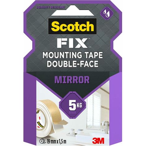 Nastro Adesivo Biadesivo 3M Scotch 19mm x 1,5m Bianco