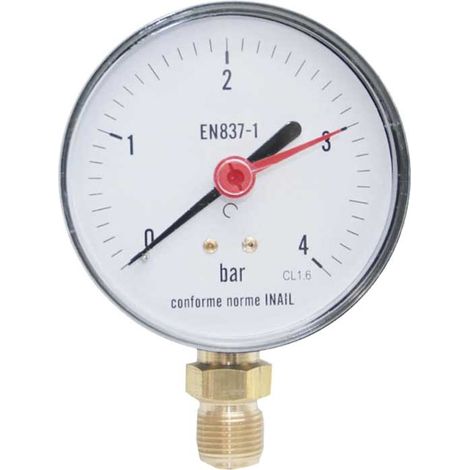 Manomètre de rechange pour bouteilles GPL d.50 rad.1/4"