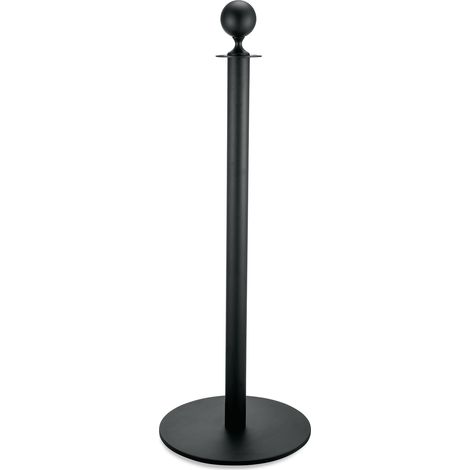 Poteau de barrage en Acier Inoxydable noir H 950 mm Ø 360 mm - Lot de 2 - Was Germany