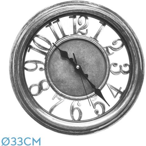 Reloj De Pared Limbo Negro / Plata 33d Mov.continuo (1/3)
